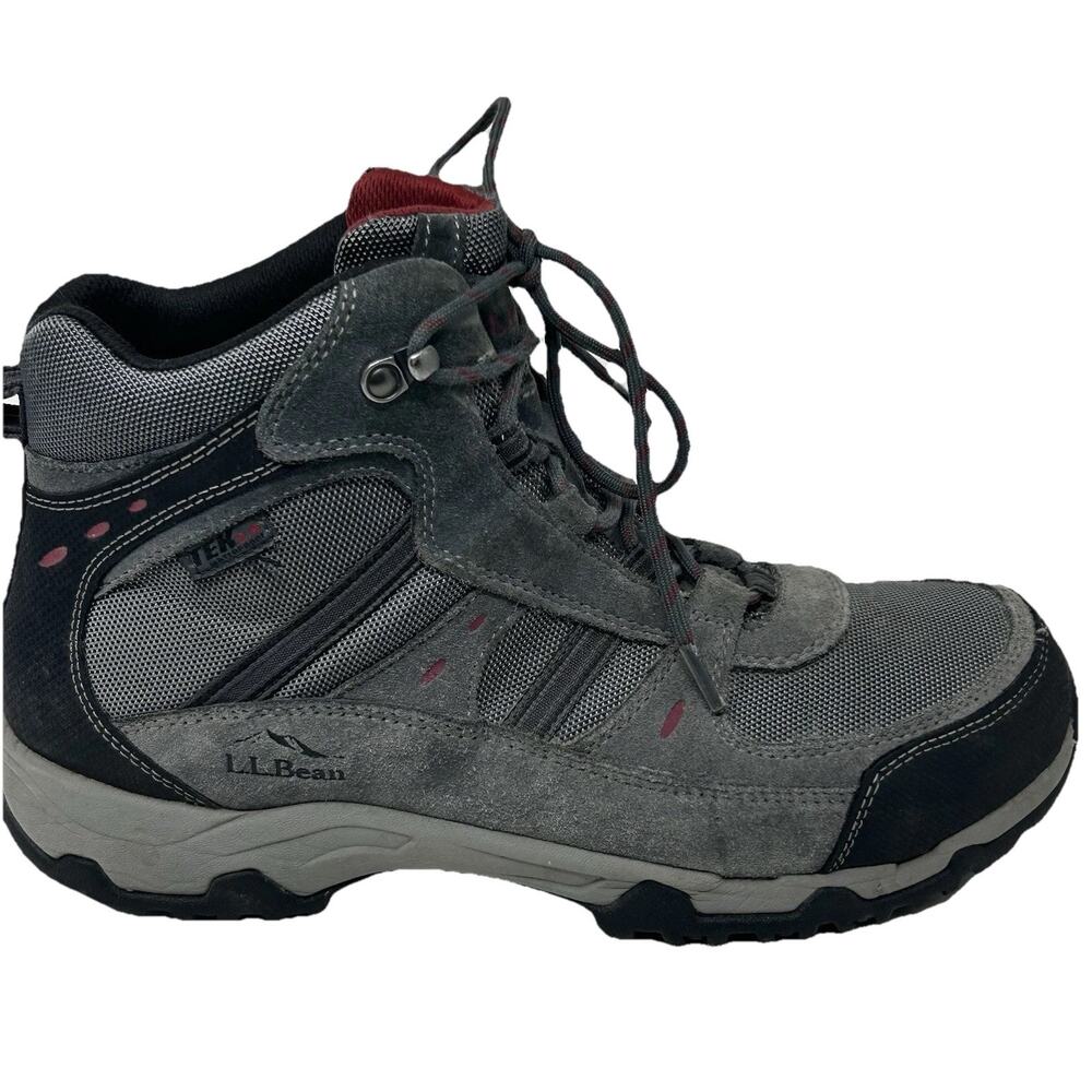 L.L. Bean Men's Hiking Boots Size‎ 9 Gray Suede Tek 2.5 Waterproof Ankle 299636